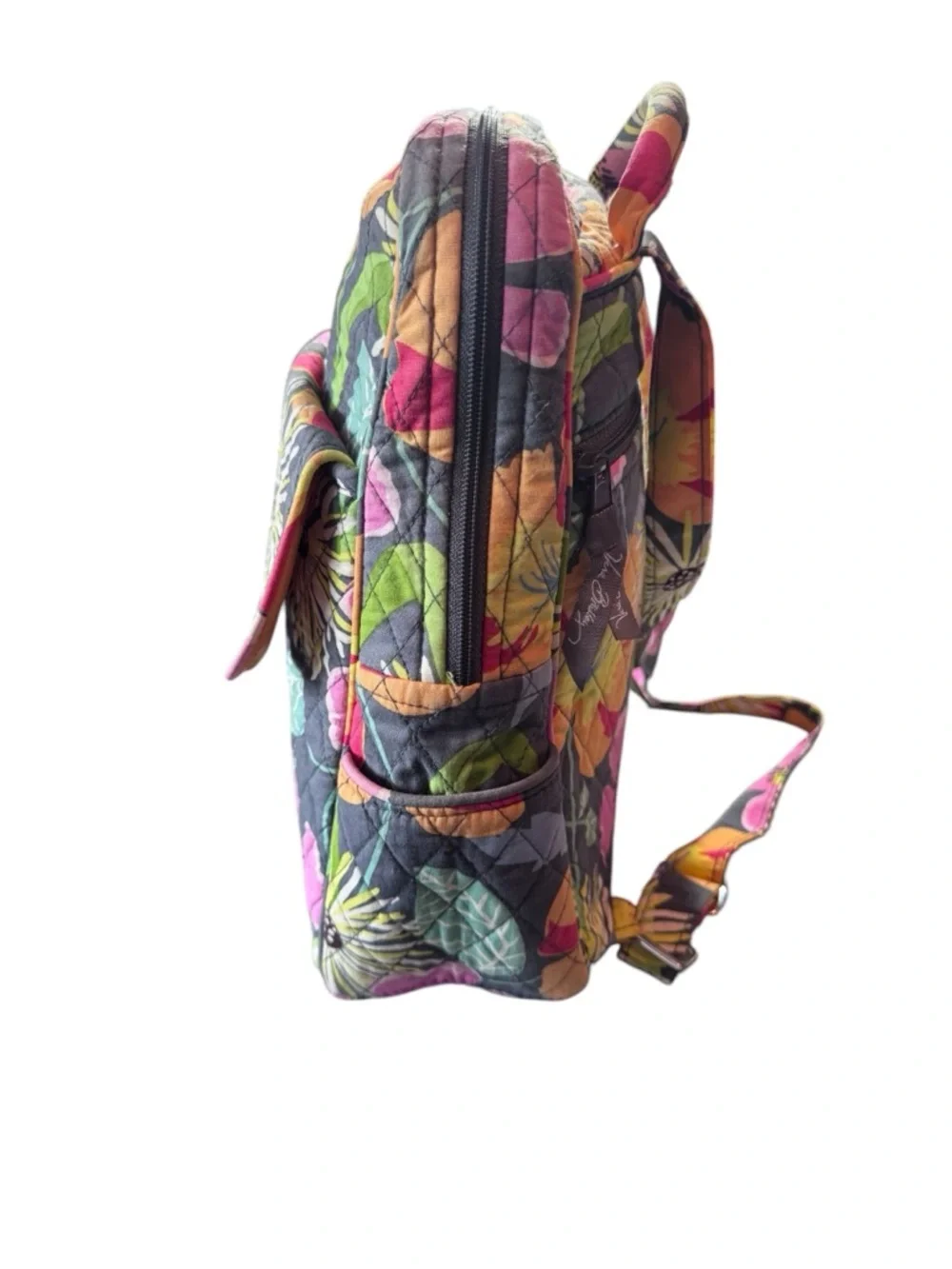 Vera Bradley Quilted Backpack, Jazzy Blooms, VGUC - Picture 9 of 13